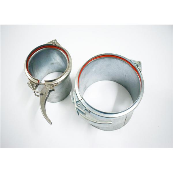 Quality Inner Rubber Stainless Pipe Clamps Rapid Lock Mirror Polished Surface For Chemical for sale