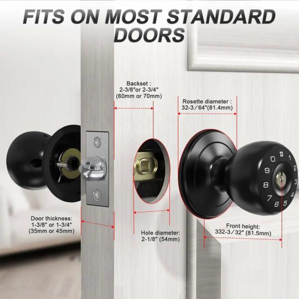 Quality Office Deadbolt Code Interior Door Smart Lock Automatic Button Switch Silent Mode for sale