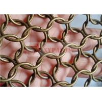 China Bronze Color Ring Mesh Curtain 1.5x15mm For Store Construction factory