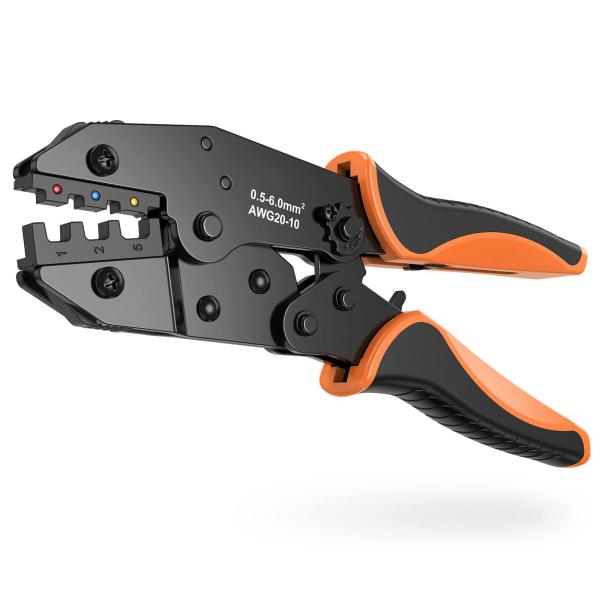 Quality Practical Heat Shrink Terminal Crimper , Multifunctional Ratchet Crimping Pliers for sale