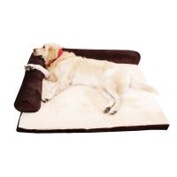 China Anti - Slip Extra Large Dog Beds High Density Sponge / Corduroy Plush Material factory