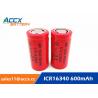 China 16340HP 600mAh 16340 3.7V li-ion battery 10-20C high rate power battery for electric toys, eircraft, factory