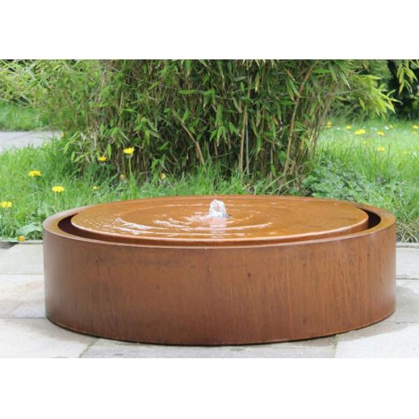 Quality Round Large Water Feature Contemporary Garden Decoration 150cm Dia Size for sale