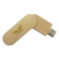 China Small Wooden Promotional USB Flash Drive Cheap Disk Logo customized factory