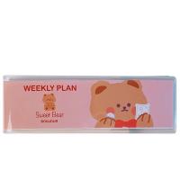China Cartoon Bear Week Plan Lovely Portable Mini Pocket Book Korean Ins Style Student Notepad factory