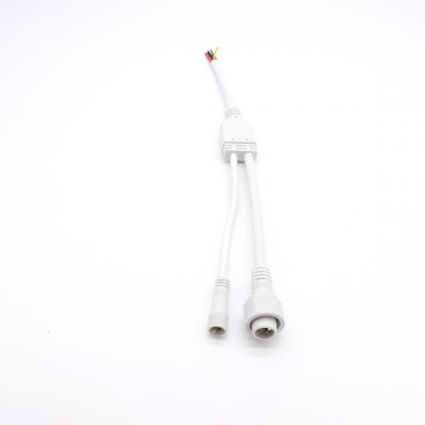 Quality White PVC Waterproof Y Connector IP68 M12  250V CCC Certified for sale