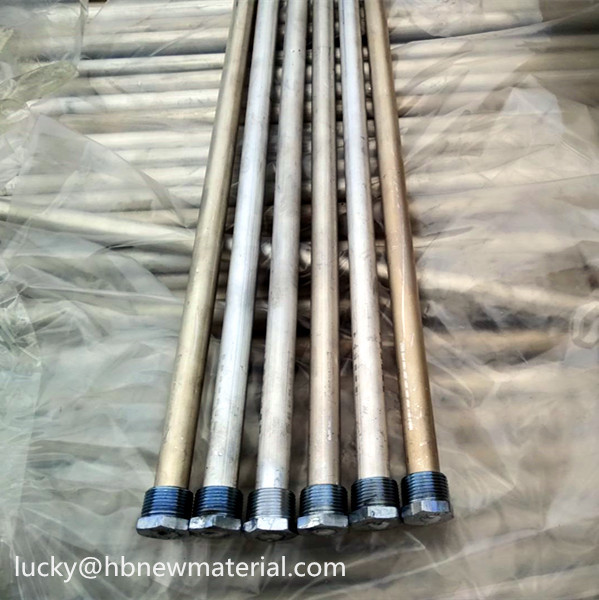 Quality Cast AZ63 or Extruded AZ31 Magnesium Anode Rod For Water Heater Cathodic for sale