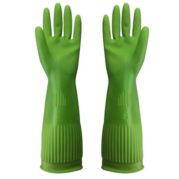 Quality 38CM Latex Free Kitchen Gloves Chemical Resistance Extra Long Dishwashing Gloves for sale