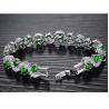 China Platinum Plated Green Cubic Zirconia Tennis Bracelet for Women Jewelry (JDS931GREEN) factory