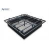 China Black Easy Assembled King Size Thickened Hotel Metal Platform Bed Frame factory