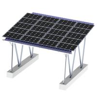 Quality Ground Residential Solar Carport Kit Steel Brackets Concrete Block Foundation for sale