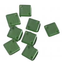 Quality Green Color custom square buttons Fancy Resin 2-Holes In 6*6mm Use For Diy for sale