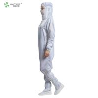 China White Color Clean Room Garments Terilization With Hood Pen Holder For Class 1000 Or Higher factory