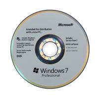 China 32 Bit 64 Bit Windows 7 Softwares Pro OEM Box Contain DVD COA Sticker for sale