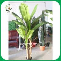 China UVG PLT01 plastic banana leaves artificial plants and trees for hotel decoration factory