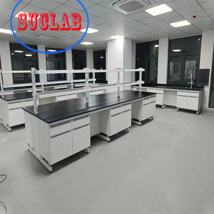 China Chemistry Lab Workbench Hong Kong  with Fire resistant Laminate Phenolic Resin Top Multiple Cabinets factory
