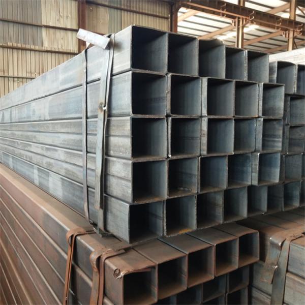 Quality Hollow Section ERW Carbon Black Steel Pipe Metal Q235 Square Tube 6M - 12M Length for sale