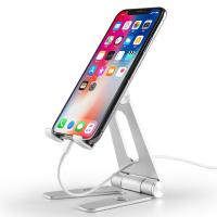 China COMER Adjustable portable and folding table aluminium tabletop phone hold for i phone tablet support stand holder for sale