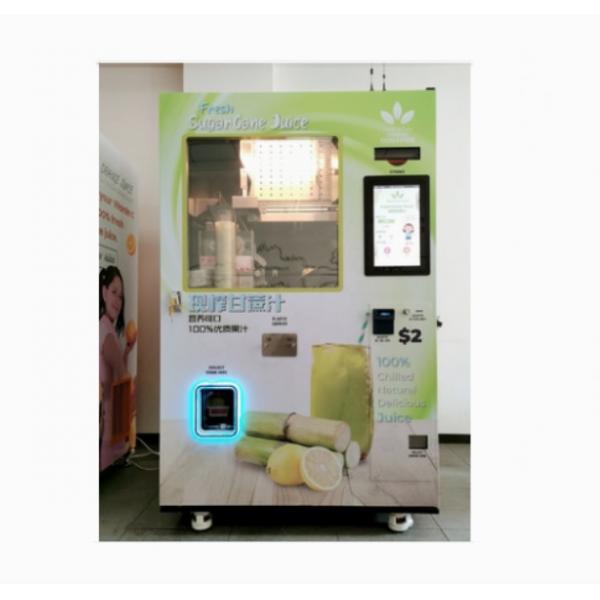 Quality 220V / 50Hz Sugarcane Vending Machine Juice Extractor For Restaurants Supermarkets for sale