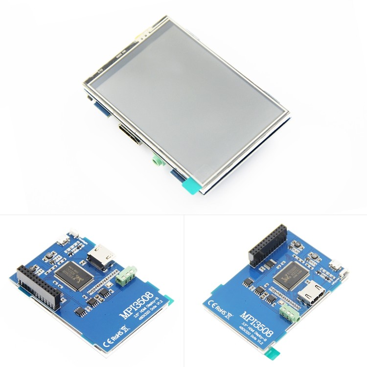 China HDMI Input LCD Driver Board 3.5'' 480x320 Raspberry Pi HDMI Display HDMI Audio Output factory