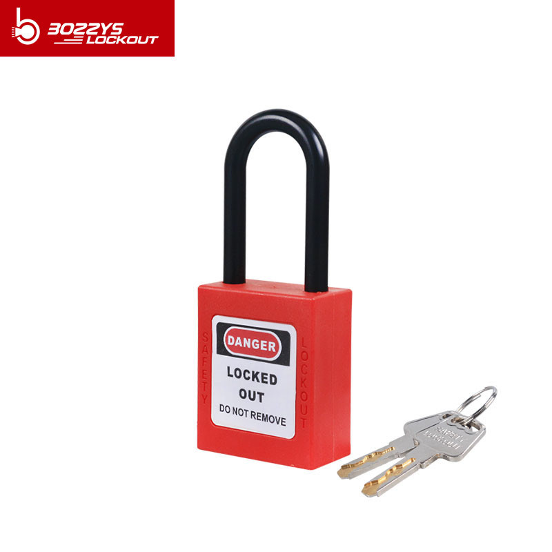 China BOSHI Hot Item 38mm Length Steel Shackle Material Safety Lockout Padlock factory
