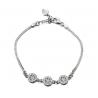 China White Gold Plated Sterling Silver Cubic Zircon Start Charm Bracelets (B12281-WHITE) factory