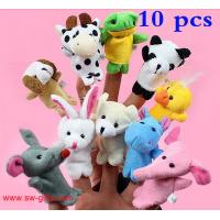 China Cartoon Biological Animal Finger Puppet Plush Toys Child Baby Favor Dolls Christmas Gifts for sale