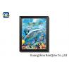 China High Definition 3D 5D Lenticular Dolphin Pictures With Black PS Frame factory