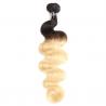 China 100% Peruvian Ombre Human Hair Extensions 1b / 613 Blonde Color factory