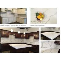 China Calacatta gold white quartz kitchen Countertops for sale