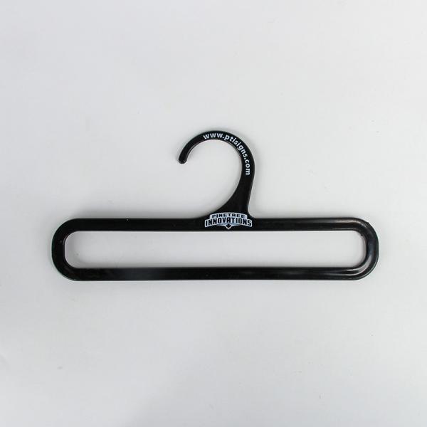 Quality Custom Logo Scarf Black Plastic Hangers W17.5cmxH8.5cm for sale