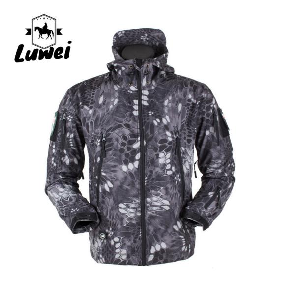 Quality Custom Logo Winter Hooded Zip Up Male Poly Warm Utility Chaqueta Giacca a Vento for sale