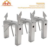 China Face And Fingerprint Fixed Arm Bridge Half Height Turnstile Access Control System factory