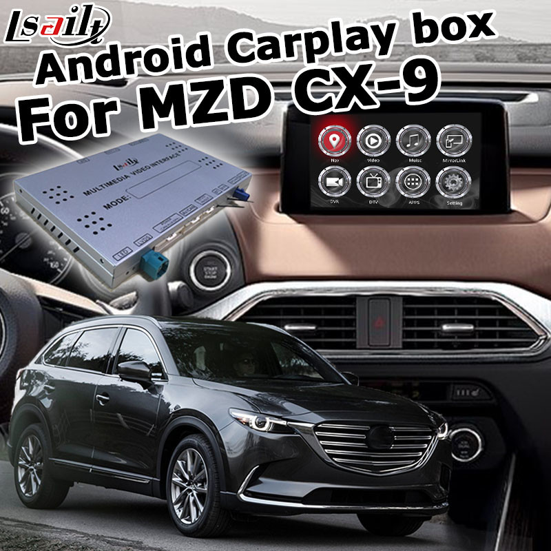 China Android auto carplay video interface box for Mazda CX-9 CX9 12V DC power supply factory