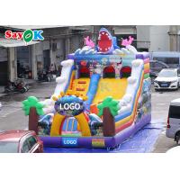 China Commercial Inflatable Slide Cartoon Pvc Inflatable Bouncer Slide Children Bounce Castle Fun Slide Obstacle Course factory