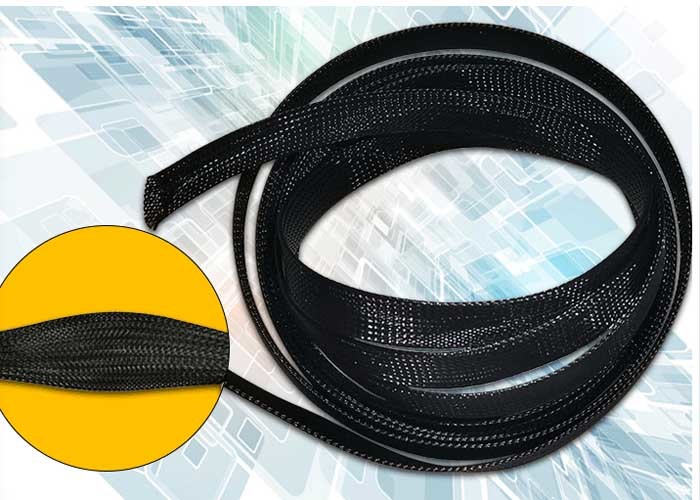 China Flexible Expandable Electrical Braided Sleeving Wear Resistant For Cable Management factory