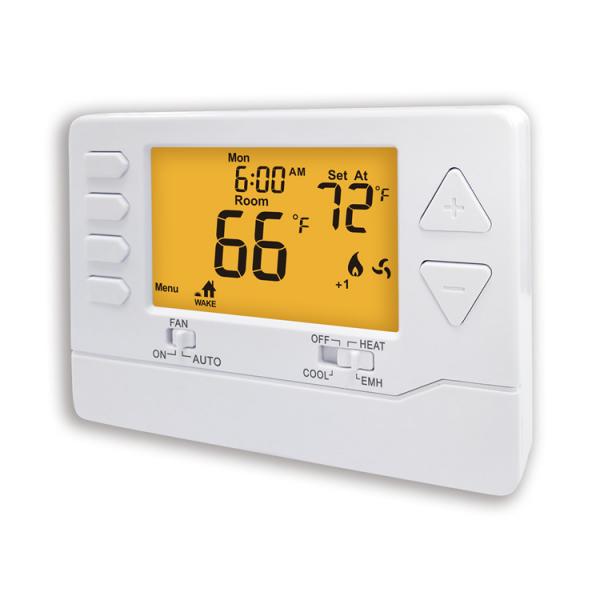 Quality NTC Sensor 24V LCD 2 Heat 1 Cool Programmable Central Heating Thermostat for sale