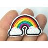 China Fashion Rainbow Custom Applique Patches Multicolor Used In Shoes factory