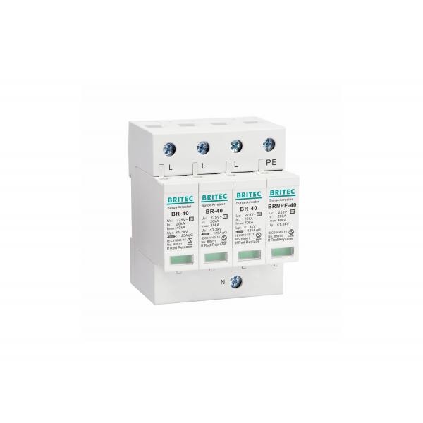 Quality Safe White Three Phase Surge Protection Device 3+1 Pole TUV Certificated for sale
