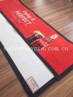 China Thin No - woven Slip Wine PVC Rubber Bar Mat Custom Brand Logo Beer Drain Mats Decanters Accessories factory
