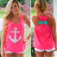 China Summer Style Women's Anchor Tanks Top Fitness Debardeur Female Vest Tops factory