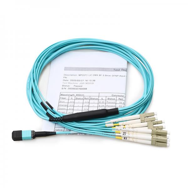 Quality 8 Core 12 Core Fiber Cable Patch Cord Male Female Fanout Breakout MPO MTP To LC for sale
