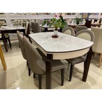 China Scratch Proof Solid Oak Dining Table Set , Faux Marble Dinette Sets For Small Apartment factory