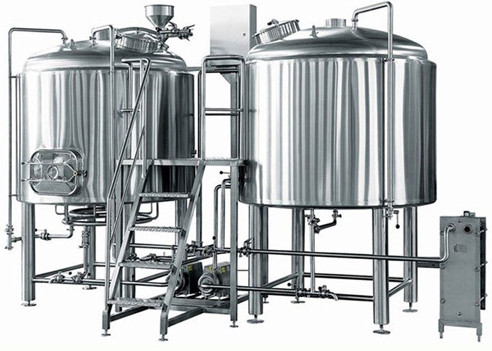 China Professional 2MM - 3MM 2 Vessels Brewhouse For Craft Beer Making factory