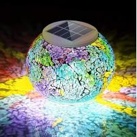 China Color Changing Weatherproof 0.2w Mosaic Solar Garden Lights for sale