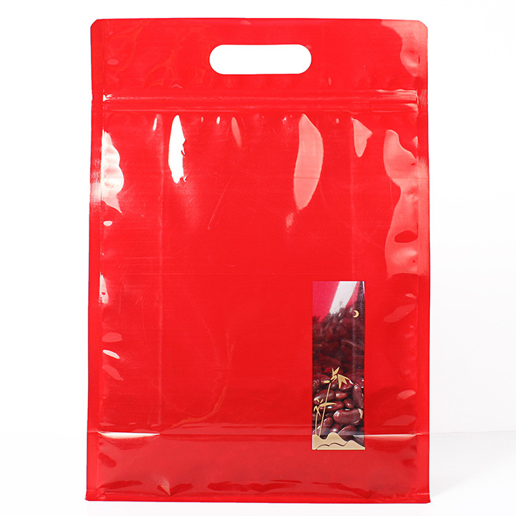 China Red Color Stand Up Ziplock Bags Food Grade Material For Potato Cracker factory