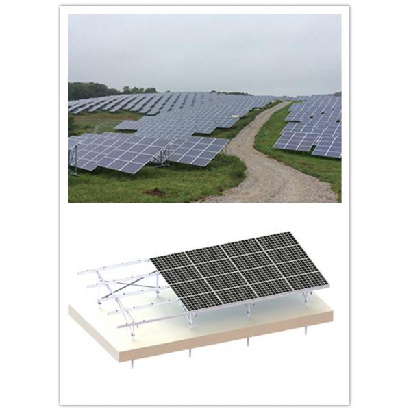 Quality Flat Cement Aluminum Solar Panel Mounting System 45 Degree Ground MGAS-II for sale