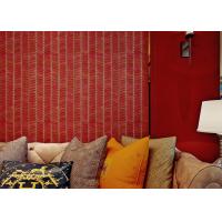 China 0.53*10m Sound proof Living Room Wallpaper with Stirpped Pattern , CSA SGS Standard factory