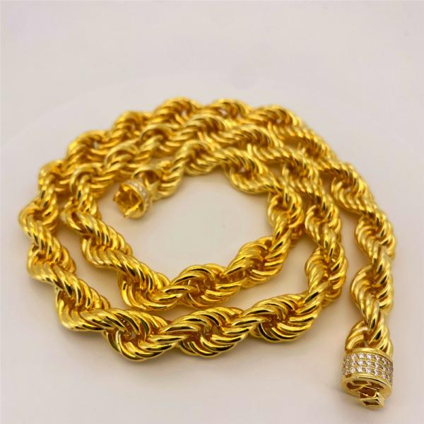 Quality GRA Miami Cuban Link Chain 11mm 14k Gold Cuban Link Chain With More Bling Shine for sale
