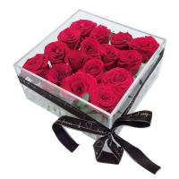 china High Quality 16 Holes Transparent Acrylic Flower Rose Box